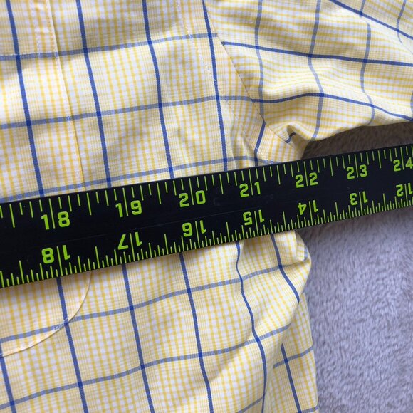 Brooks Brothers Mens Shirt Medium Non-Iron Short Sleeve Button Down Checkered - Picture 5 of 9